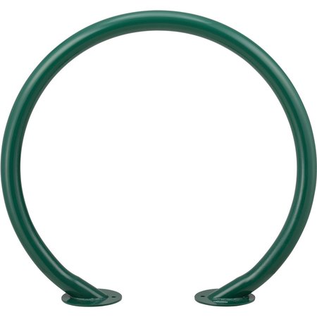 GLOBAL INDUSTRIAL Circle Bike Rack, 37W x 33-1/2H, 2 Bike Capacity, Flange Mount, Green 708388GN